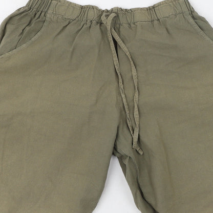 Womens UK Size S Bonmarche Regular Fit  Green Trousers