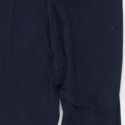 Bonmarche Womens Blue  Cotton Trousers  Size S L22 in Regular