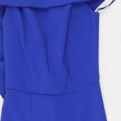 River Island Womens Blue  Polyester Bodycon  Size 6  Off the Shoulder
