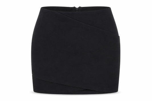 Front view of River Island women’s black polyester straight & pencil skirt, size UK 6