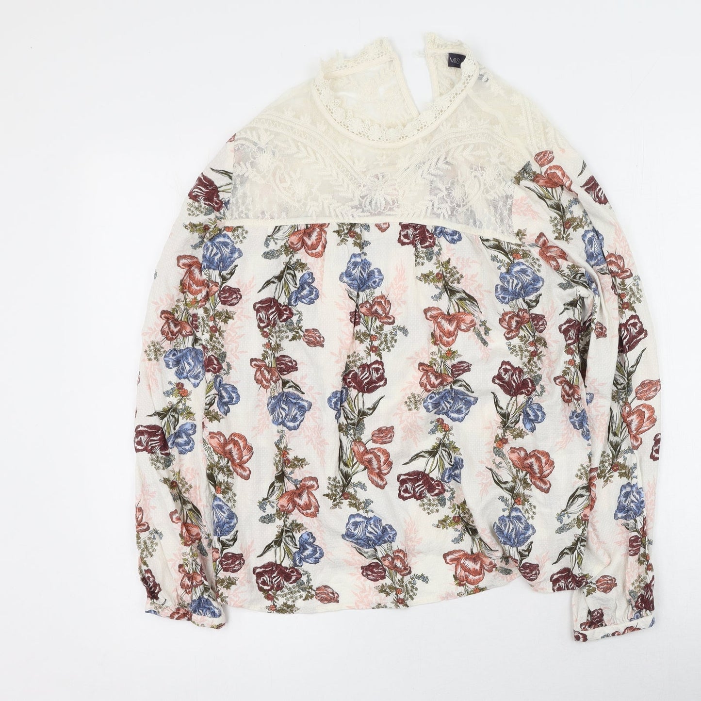 Womens UK Size 10 Marks and Spencer Multicoloured Basic Blouse