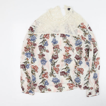 Womens UK Size 10 Marks and Spencer Multicoloured Basic Blouse