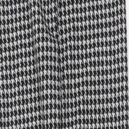 Preworn Girls Black Plaid Polyester Jegging Trousers Size 9 Months  Regular