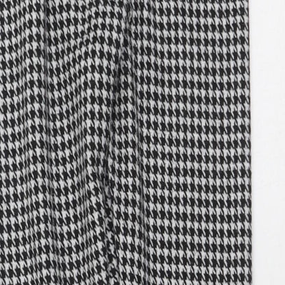Preworn Girls Black Plaid Polyester Jegging Trousers Size 9 Months  Regular