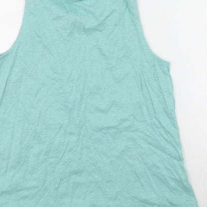 NEXT Girls Green  Cotton Basic Tank Size 13 Years Round Neck  - love