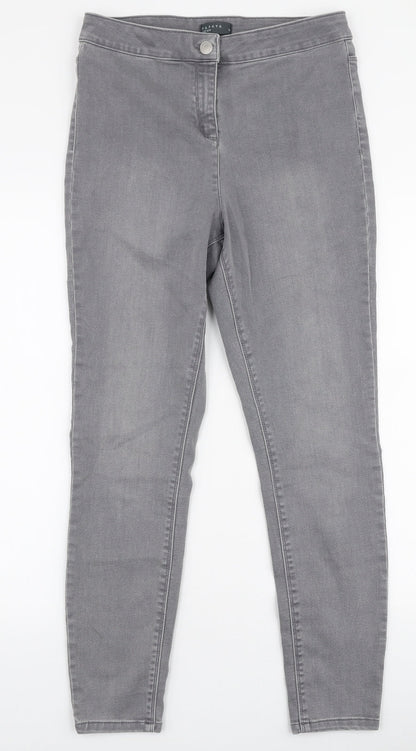 Womens UK Size 12 Papaya Slim Fit Skinny Grey Jeans