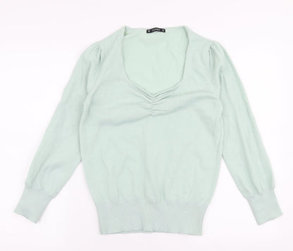 Womens UK Size XS Dunnes Stores Green Pullover Jumper