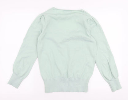 Womens UK Size XS Dunnes Stores Green Pullover Jumper