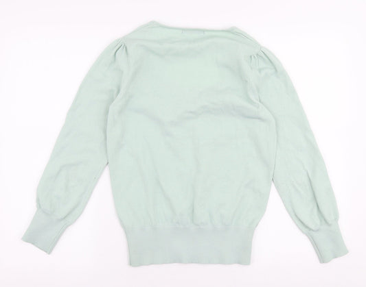 Womens UK Size XS Dunnes Stores Green Pullover Jumper