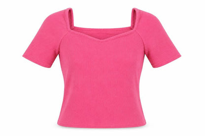 Womens UK Size 12 New Look Pink Jersey Blouse