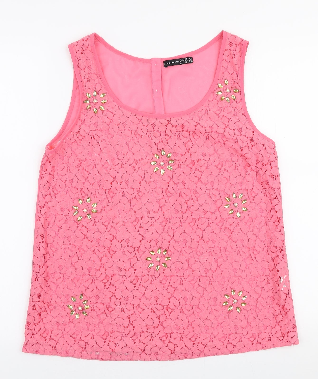 Womens UK Size 10 Atmosphere Pink Basic Blouse