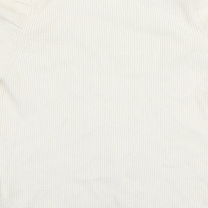 Primark Womens Ivory Square Neck  Viscose Pullover Jumper Size L