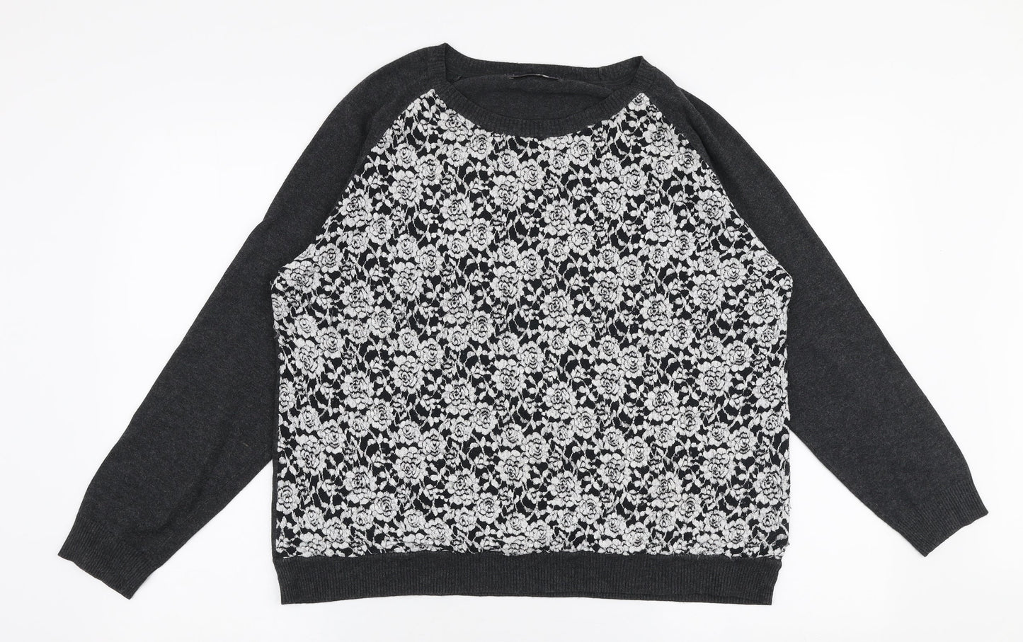 Womens UK Size 14 Marks and Spencer Grey Pullover Jumper