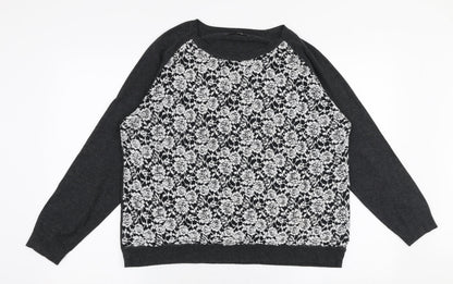 Womens UK Size 14 Marks and Spencer Grey Pullover Jumper
