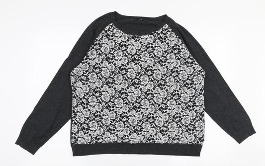 Womens UK Size 14 Marks and Spencer Grey Pullover Jumper