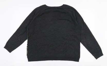Womens UK Size 14 Marks and Spencer Grey Pullover Jumper