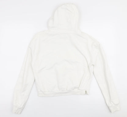 Miss E-vie Girls White  Cotton Pullover Hoodie Size 13-14 Years  Pullover