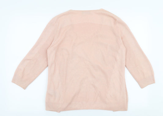 Womens UK Size 12 Marks and Spencer Pink Cardigan Jumper