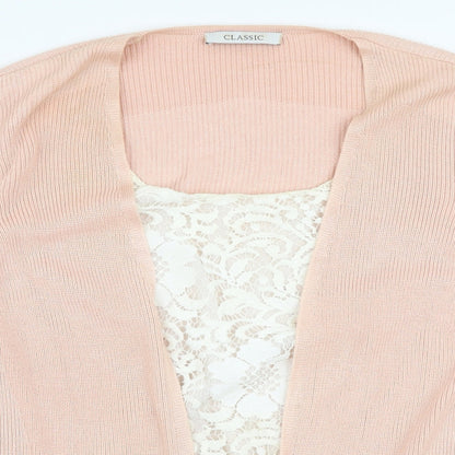 Womens UK Size 12 Marks and Spencer Pink Cardigan Jumper