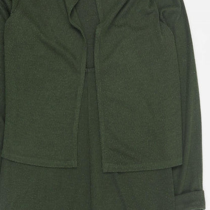 Topshop Womens Green  Acrylic Jumper Dress  Size 8  Round Neck Pullover