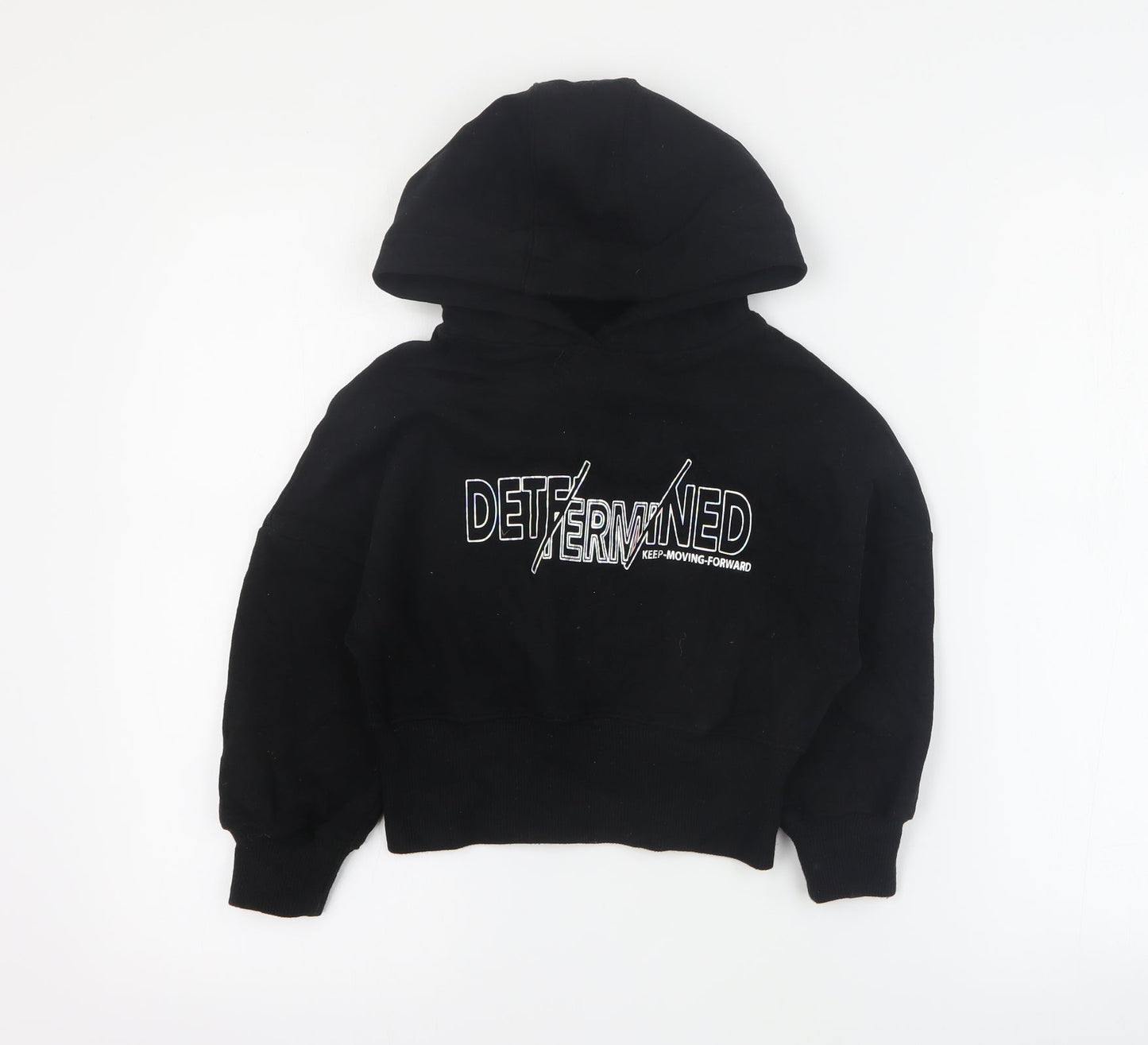 NEXT Girls Black  Cotton Pullover Hoodie Size 5 Years  Pullover