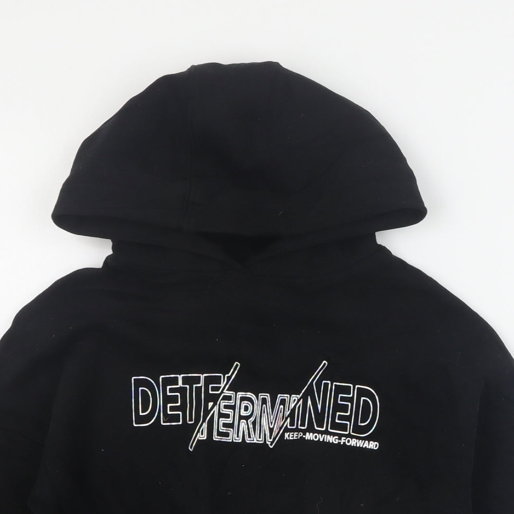 NEXT Girls Black  Cotton Pullover Hoodie Size 5 Years  Pullover