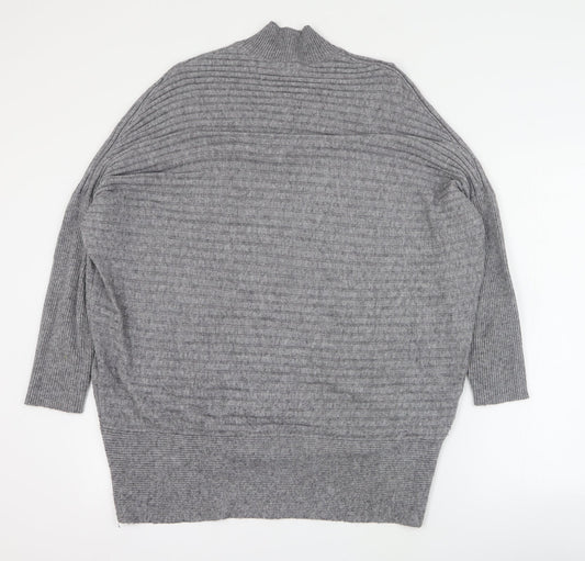 River Island Womens Grey  Viscose Jumper Dress  Size S  Halter Pullover