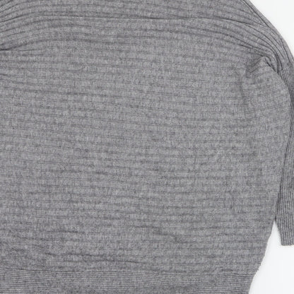 River Island Womens Grey  Viscose Jumper Dress  Size S  Halter Pullover