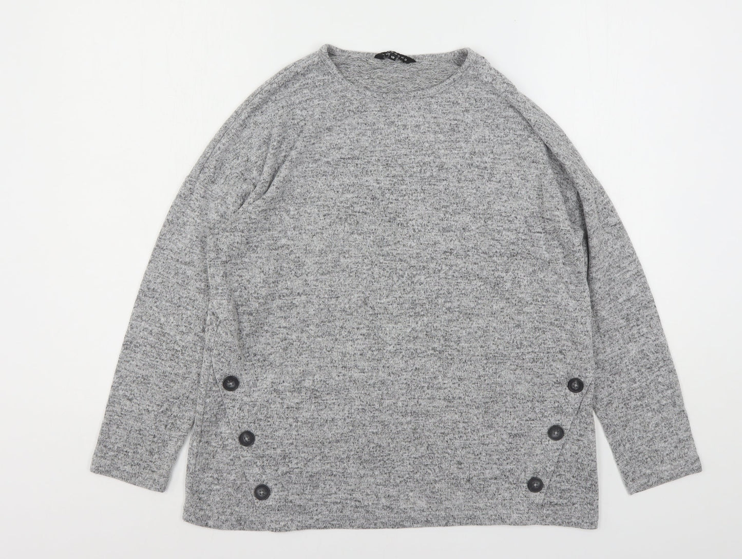 Womens UK Size 10 Peacocks Grey Pullover Jumper