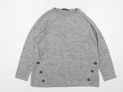 Womens UK Size 10 Peacocks Grey Pullover Jumper