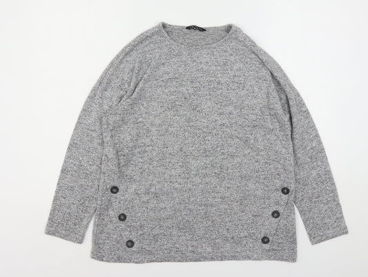 Womens UK Size 10 Peacocks Grey Pullover Jumper