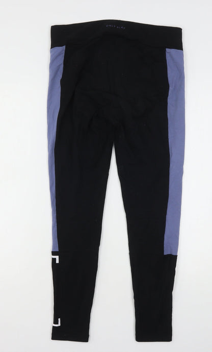 Only Womens Multicoloured Colourblock Cotton Jogger Leggings Size L L28 in Regular
