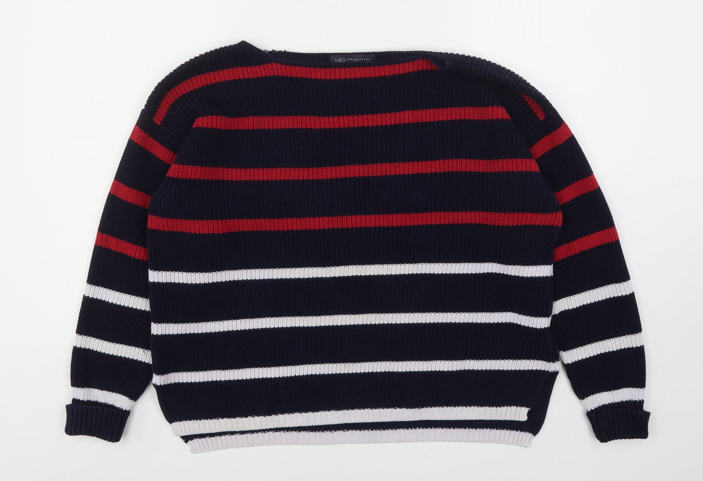 Womens UK Size L Marks and Spencer Multicoloured Pullover Jumper