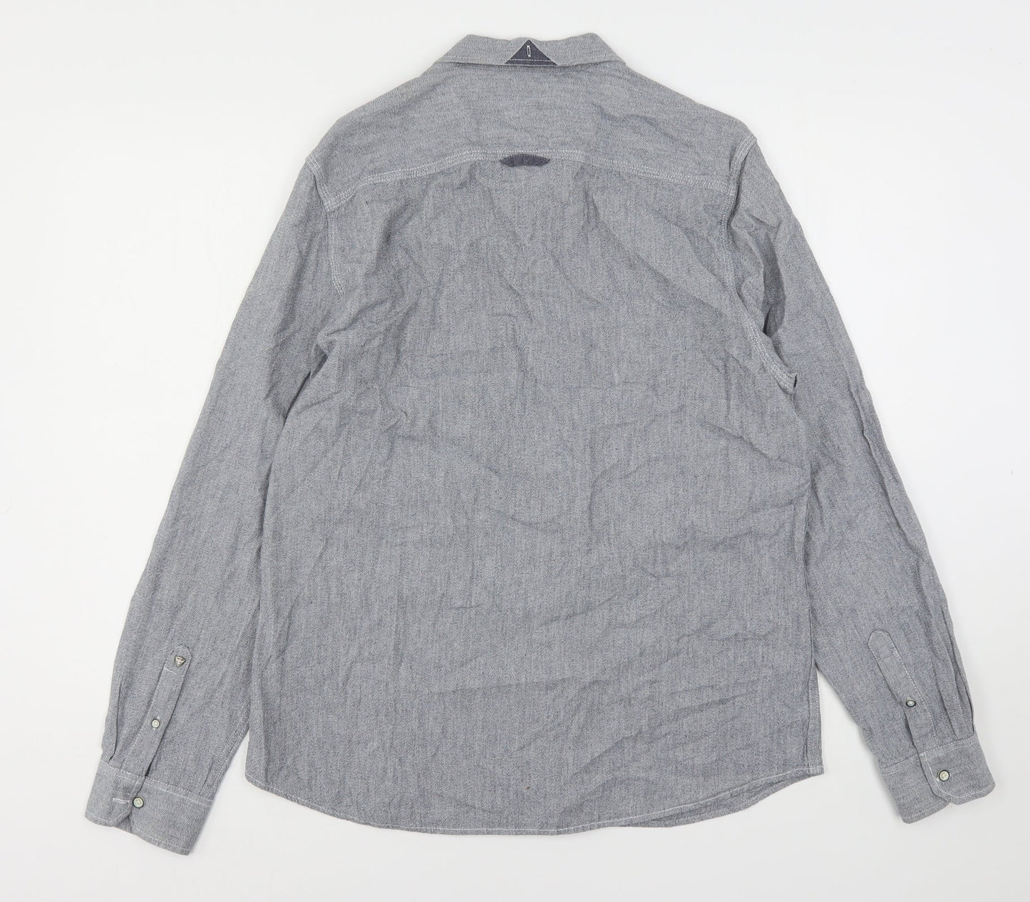 Mens UK Size L Morley Grey  Button-Up Long Sleeve Casual Shirt