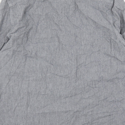 Mens UK Size L Morley Grey  Button-Up Long Sleeve Casual Shirt