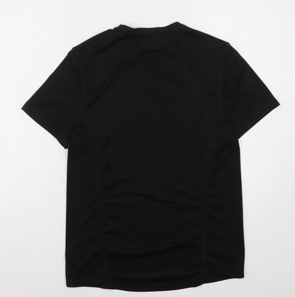 ASOS Mens Black  Polyester Basic T-Shirt Size S Round Neck