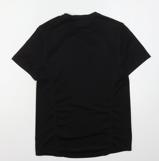 ASOS Mens Black  Polyester Basic T-Shirt Size S Round Neck