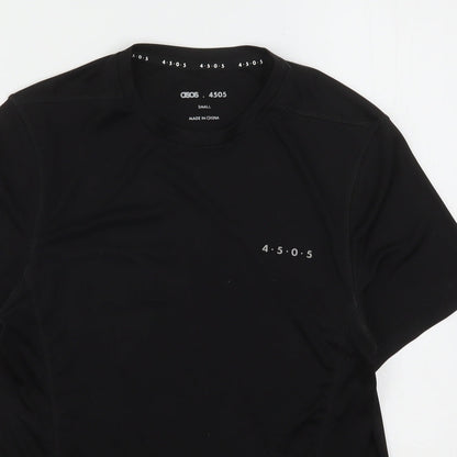 ASOS Mens Black  Polyester Basic T-Shirt Size S Round Neck