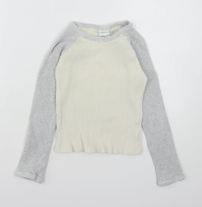Zara Girls Multicoloured  Cotton Basic T-Shirt Size 10 Years Round Neck