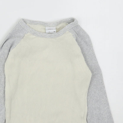 Zara Girls Multicoloured  Cotton Basic T-Shirt Size 10 Years Round Neck