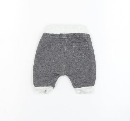 Blue Zoo Boys Grey  Cotton Jogger Trousers Size 0-3 Months  Pullover