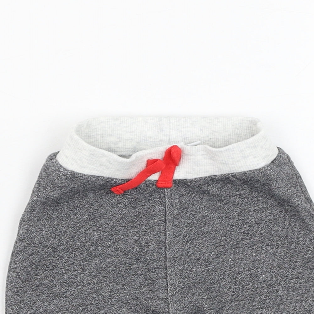 Blue Zoo Boys Grey  Cotton Jogger Trousers Size 0-3 Months  Pullover