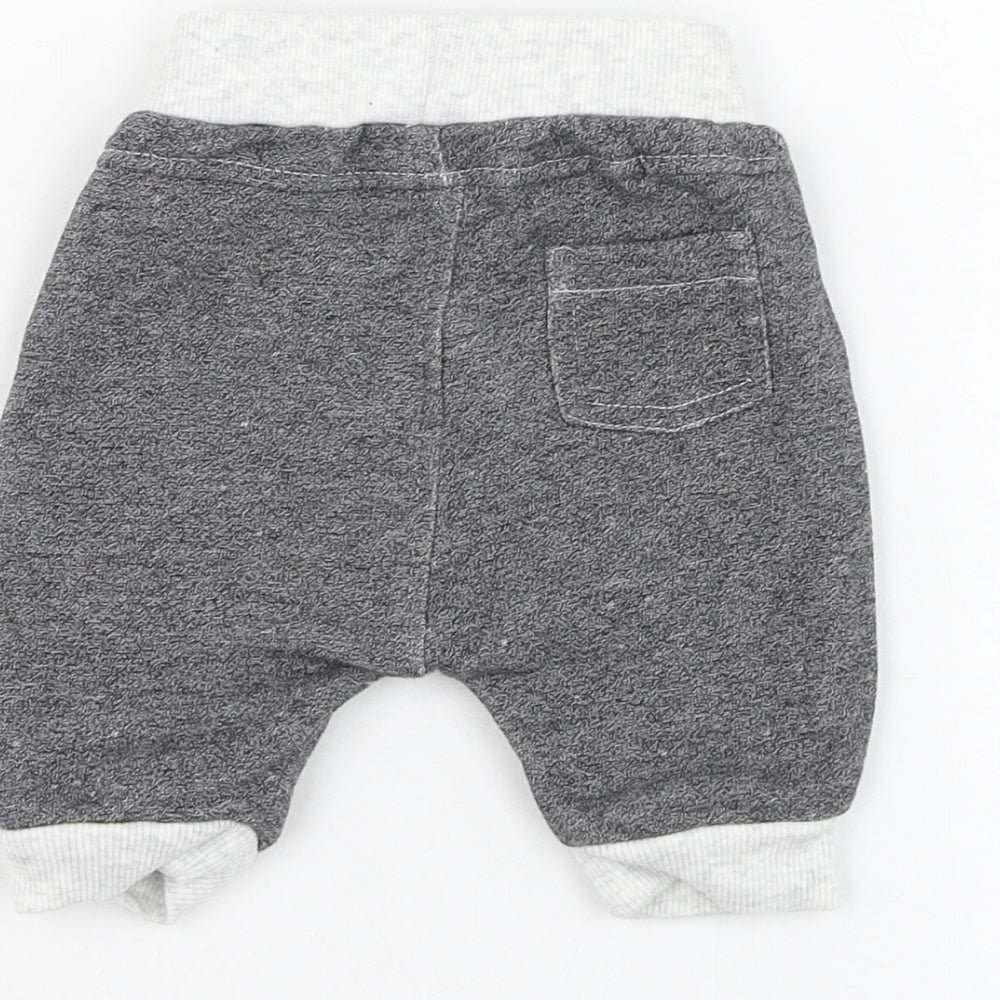 Blue Zoo Boys Grey  Cotton Jogger Trousers Size 0-3 Months  Pullover