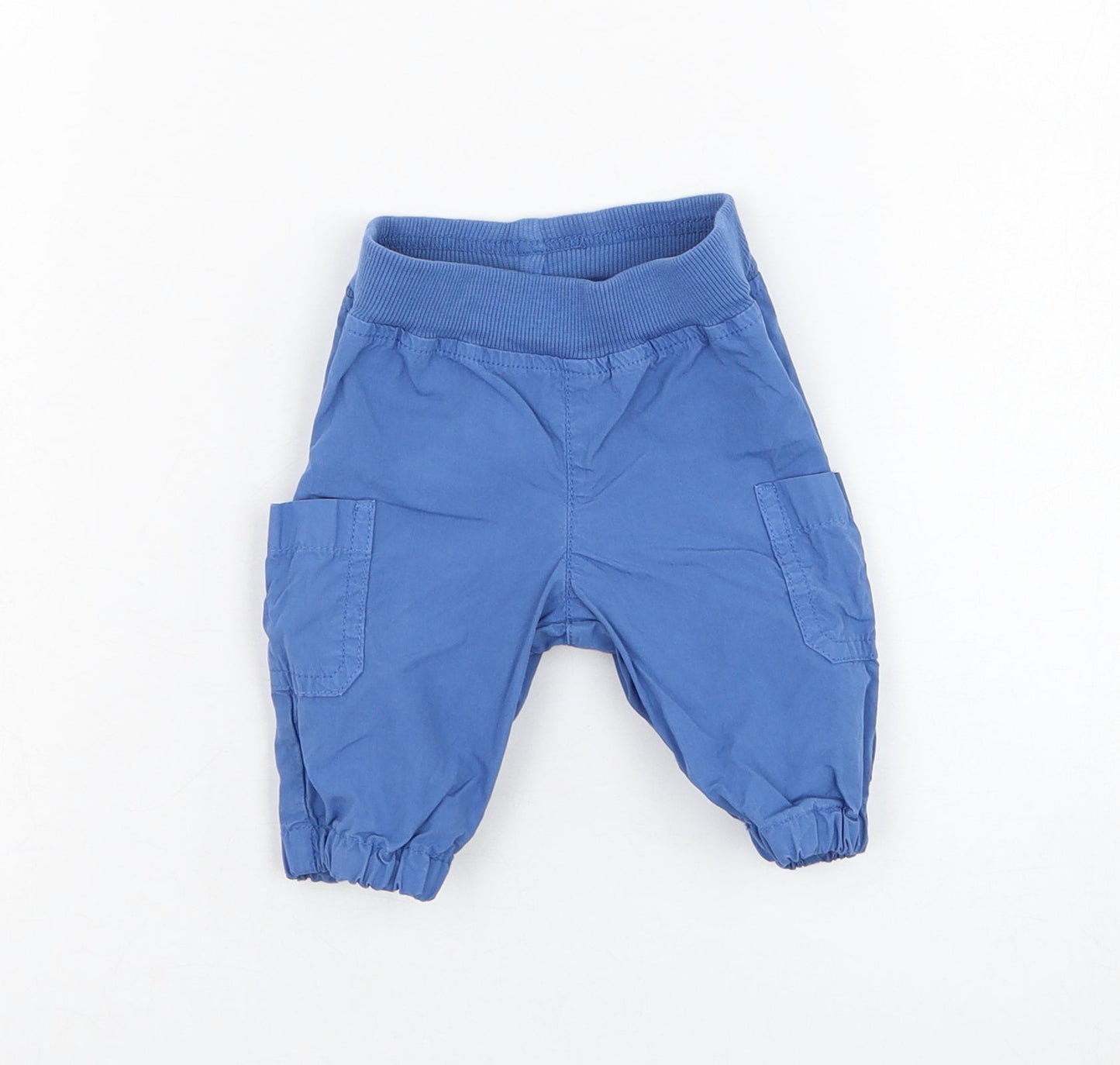 United Colors of Benetton Boys Blue  Cotton Track Pants Trousers Size 0-3 Months  Pullover