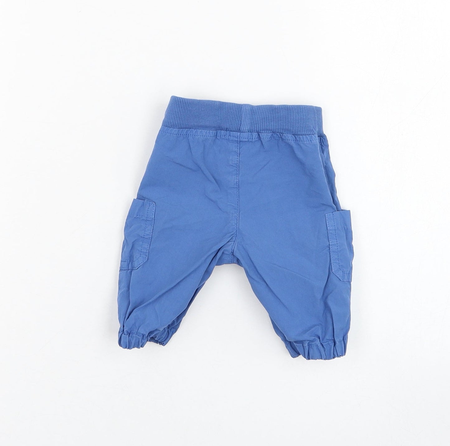 United Colors of Benetton Boys Blue  Cotton Track Pants Trousers Size 0-3 Months  Pullover