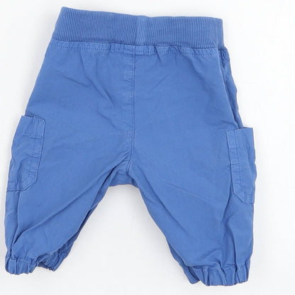 United Colors of Benetton Boys Blue  Cotton Track Pants Trousers Size 0-3 Months  Pullover