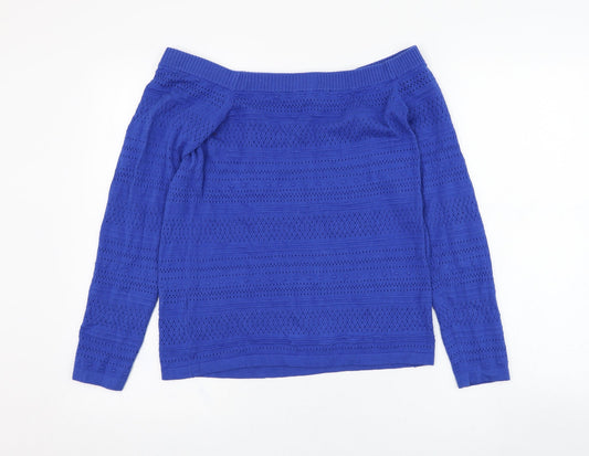 Womens UK Size 10 Dorothy Perkins Blue Pullover Jumper