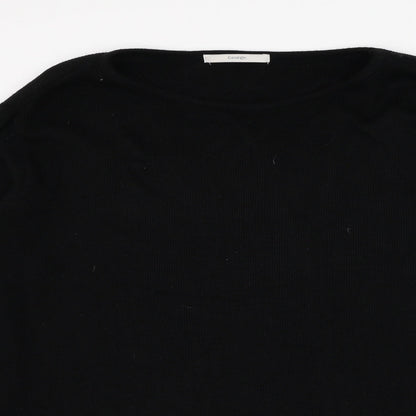 George Womens Black Round Neck  Acrylic Pullover Jumper Size 14