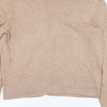 Primark Womens Brown V-Neck  Viscose Cardigan Jumper Size 14