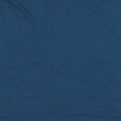 marksd Womens Blue  Cotton Basic T-Shirt Size 16 Round Neck - Happy, Loungewear